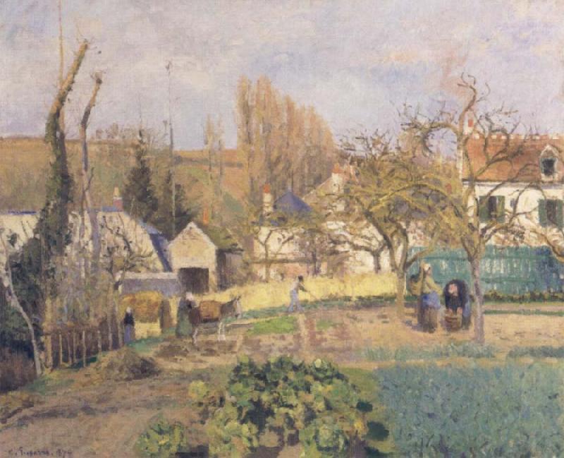 Camille Pissarro Kitchen Garden at L-Hermitage,Pontoise France oil painting art